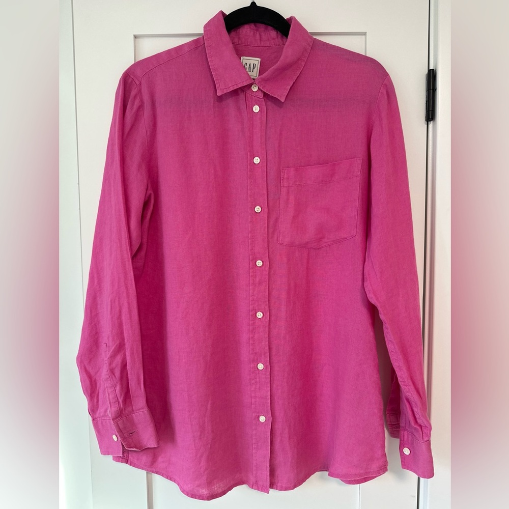 GAP Linen Casual Button Down Shirt